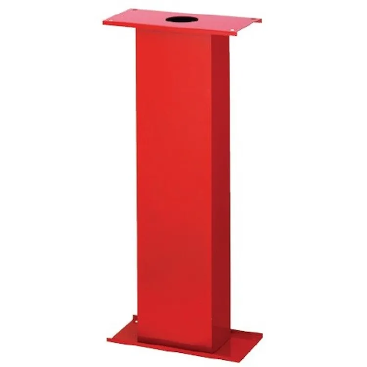 Piantana a sezione rettangolare in acciaio verniciata rossa base mm 350x170xh800 codice prod: DSV11688 product photo