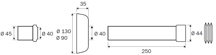 Cannotto di allacc.telescopico l.250 bco codice prod: DSV12664 product photo