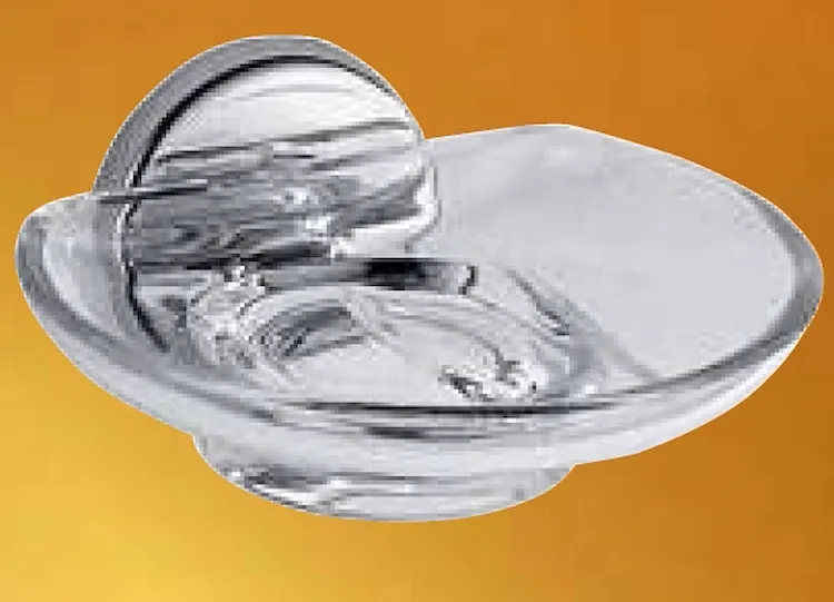 Porta sapone cromato vetro trasparente codice prod: DSV11817 product photo