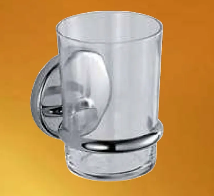 Portabicchiere cromo vetro trasparente codice prod: DSV11820 product photo