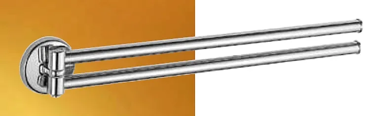 Portasalviette snodato doppio cromo 43cm  codice prod: DSV11823 product photo