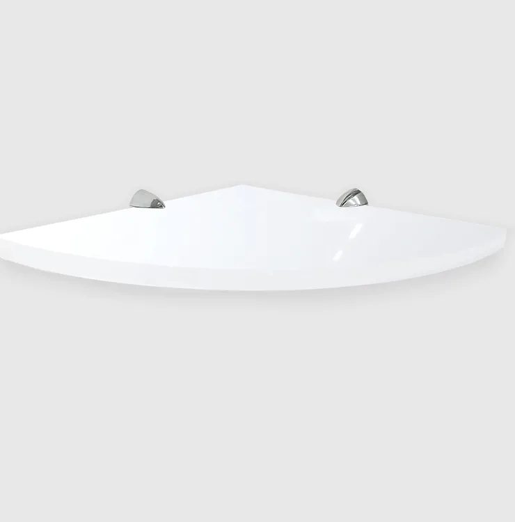 Quick Shelf mensola angolare in marmo naturale cotone lucido cm 22,9 con 2 reggimensola codice prod: CTOASQLU15 product photo