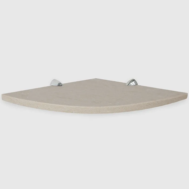 Quick Shelf mensola angolare in marmo naturale sabbia chiara mat cm 22,9 con 2 reggimensola codice prod: SBHASQMA15 product photo