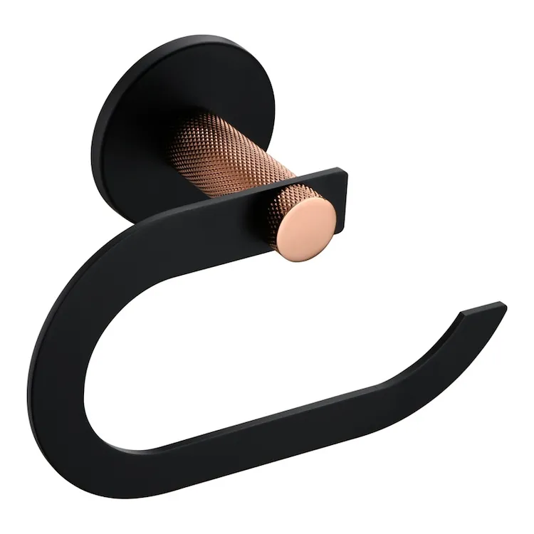 Astral porta rotolo acciaio e ottone nero e rame codice prod: A213250NR product photo