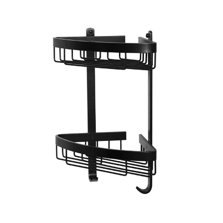 Attractive griglia doccia porta oggetti angolare 2 ripiani nero opaco codice prod: A111006NA product photo
