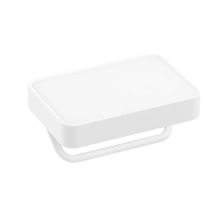 Blend porta rotolo abs e alluminio con mensola bianco opaco codice prod: A212250WW product photo