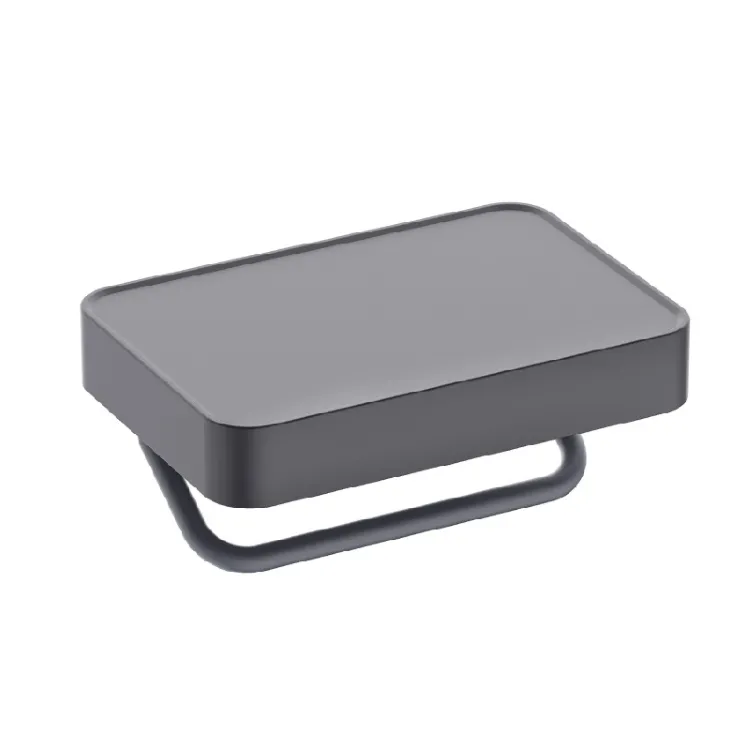 Blend porta rotolo abs e alluminio con mensola nero opaco codice prod: A212250NE product photo