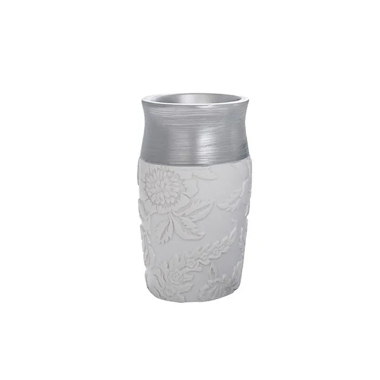 Damasco bicchiere bianco/argento codice prod: QD6100WK product photo