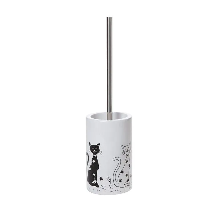 Fibi portascopino da appoggio in ceramica bianco codice prod: QC7140 product photo