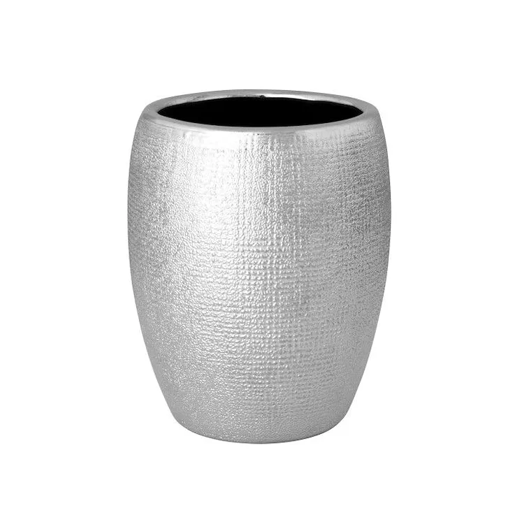 Glitter bicchiere ceramica argento satinato codice prod: QF2100AS product photo