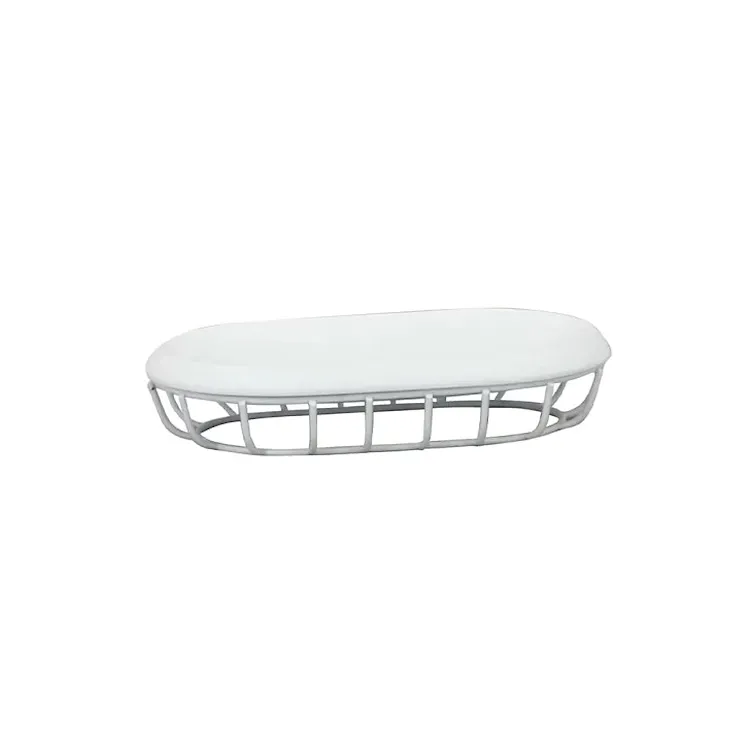 Grid porta sapone da appoggio in poliresina e ferro bianco codice prod: QG1110WW product photo