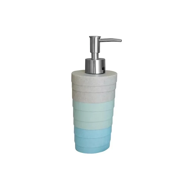 Layer dispenser sapone da appoggio in poliresina bianco e azzurro codice prod: QD7120AQ product photo