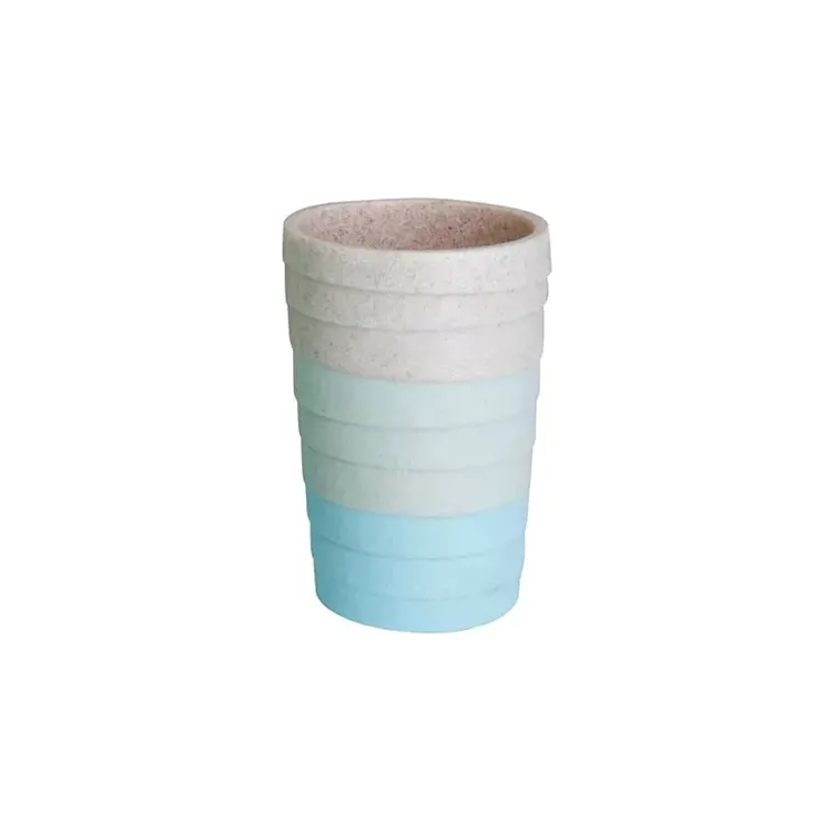 Layer porta sapone da appoggio in poliresina bianco e azzurro codice prod: QD7110AQ product photo