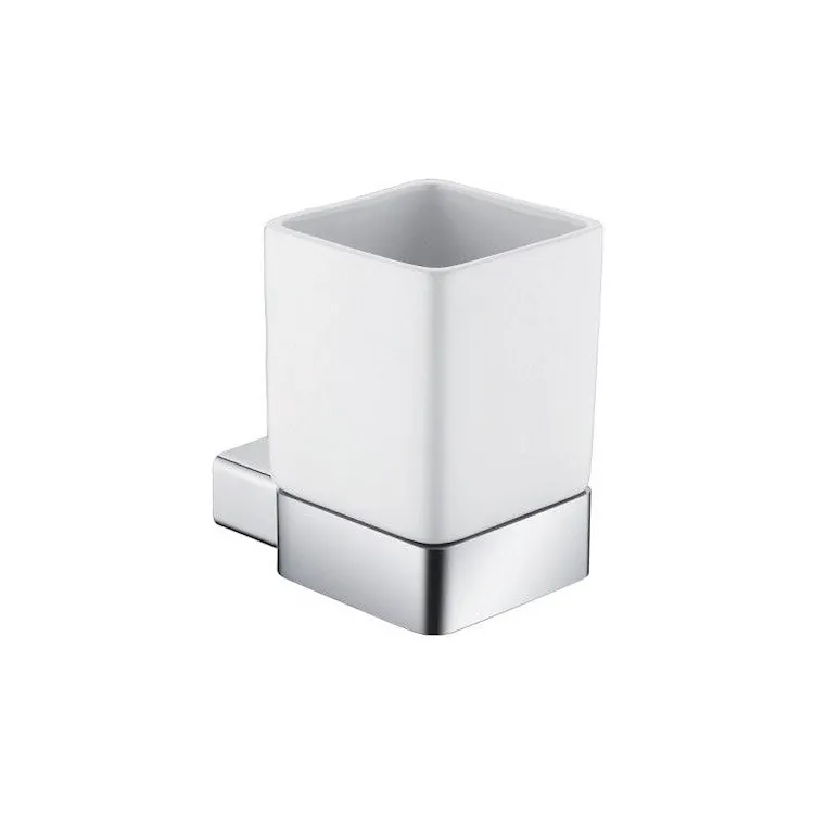 Leaf porta bicchiere da appoggio in alluminio e bicchiere in ceramica bianco codice prod: A206100AS product photo