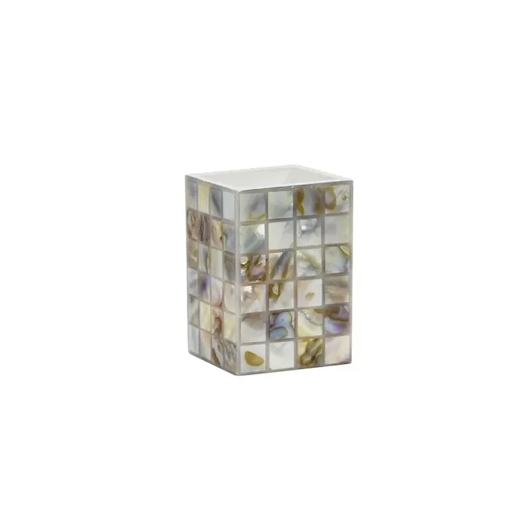 Perl bicchiere da appoggio in poliresina mosaico marrone  codice prod: QD9100MA product photo
