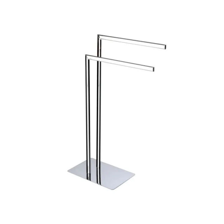 Piantana lavabo con 2 porta salviette cromato codice prod: QV085DCR product photo