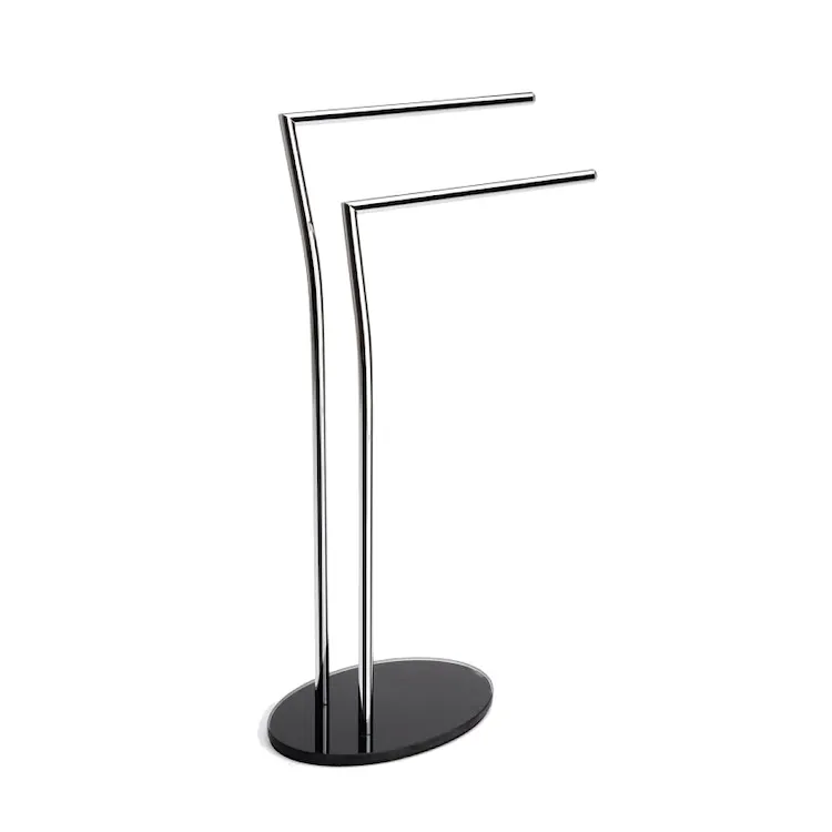 Piantana lavabo con 2 porta salviette nero codice prod: QV085ADN product photo