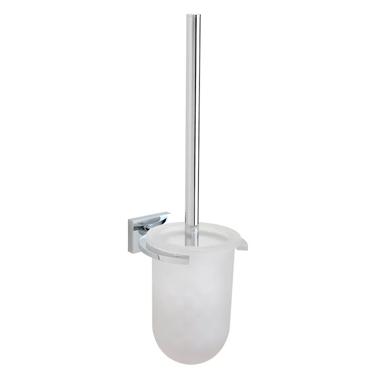 Smart porta scopino a parete in vetro satinato base cromata codice prod: A74140CR21CA product photo