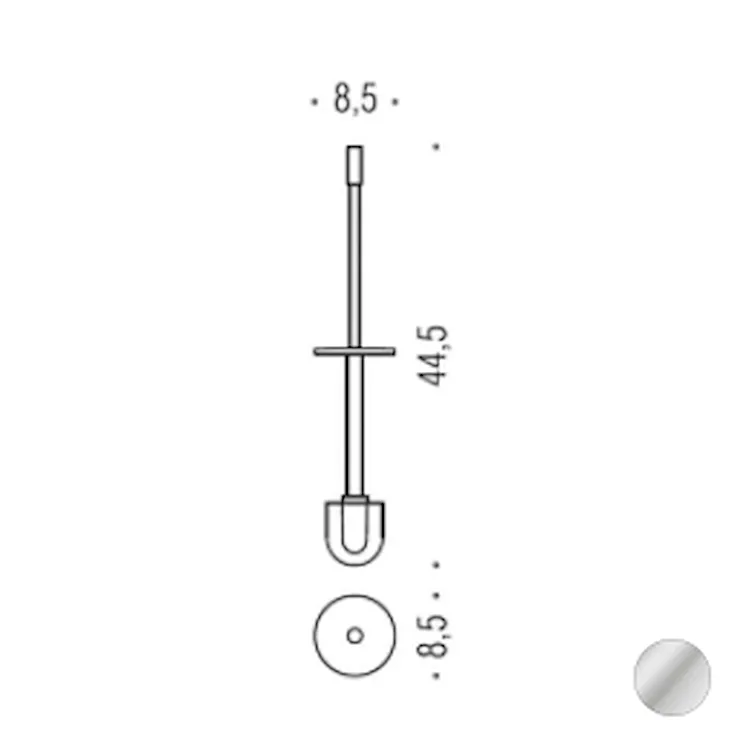 Asta completa con scovolo cromato serie Plus codice prod: W49580CR product photo