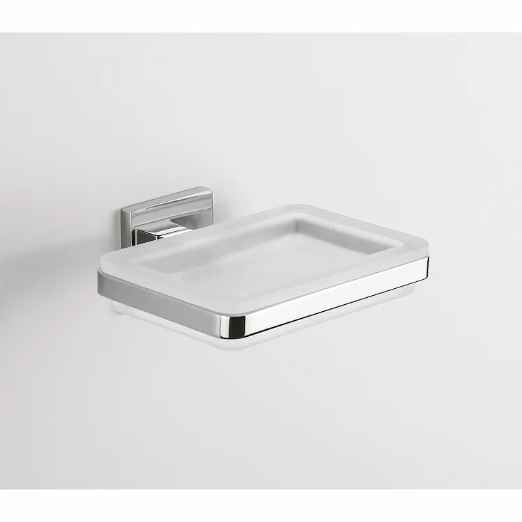 Basic Q porta sapone a parete cromato codice prod: B37010CR-VAN product photo