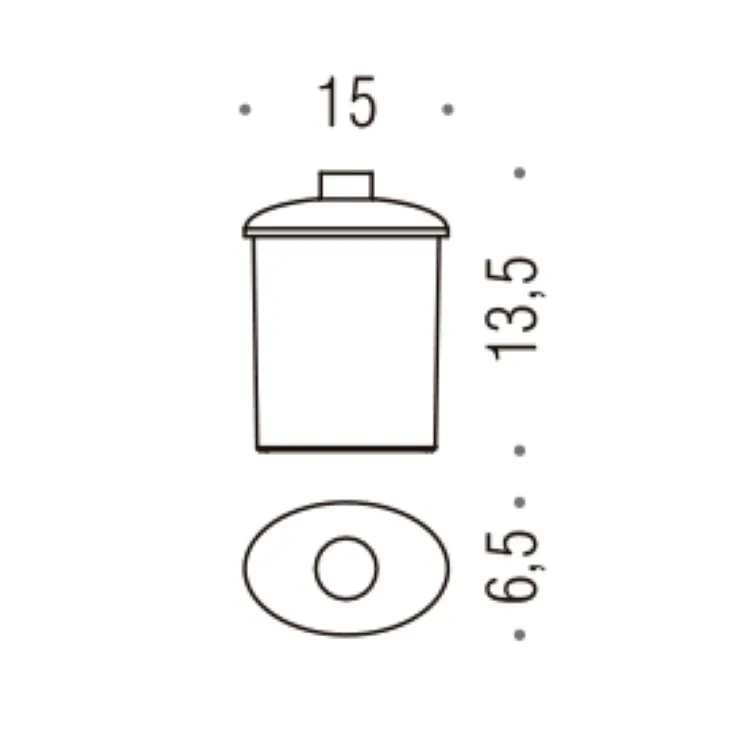 Contenitore per sapandisapone (l 0,23) per art. b9318; b2874dx; b2874sx vetro acidato codice prod: B93600-VAN product photo