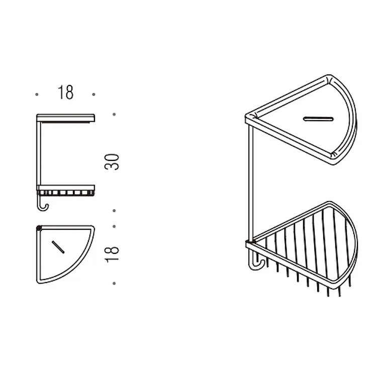 Contract ricambio vaschetta angolare bianco codice prod: B96510-CBL product photo