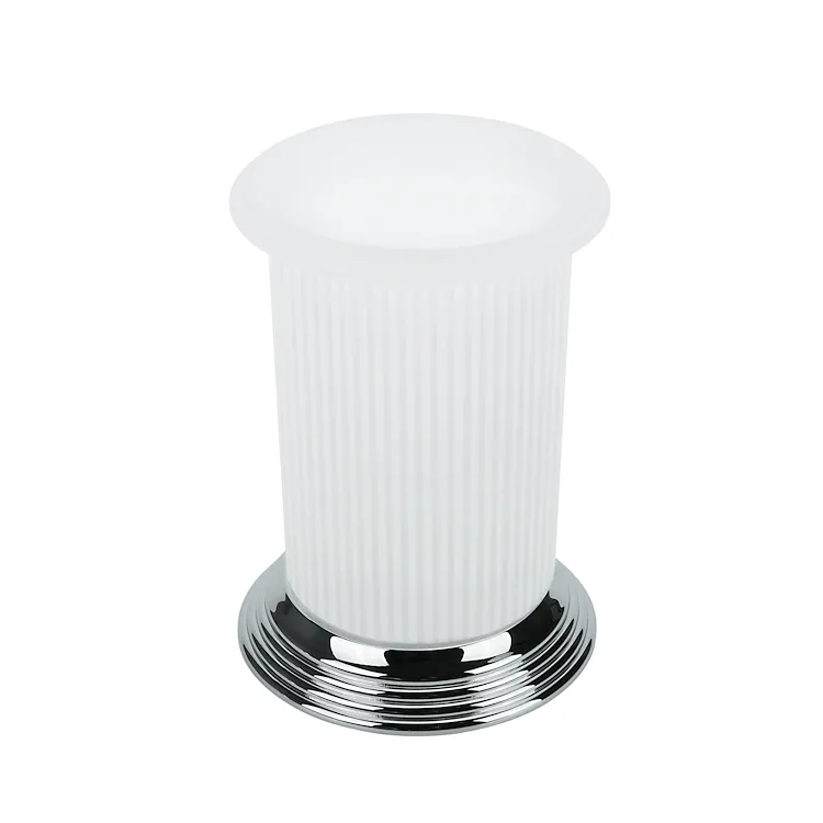 Hermitage porta bicchiere da appoggio vetro satinato cromato codice prod: B33410CR-VAN product photo