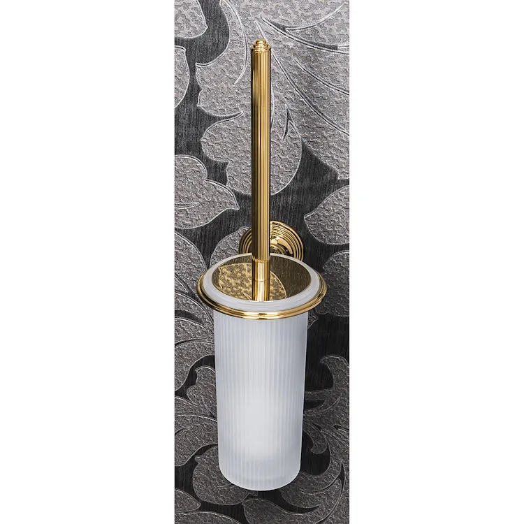 Hermitage porta scopino a parete vetro acidato naturale oro codice prod: B33070HPS-VAN product photo