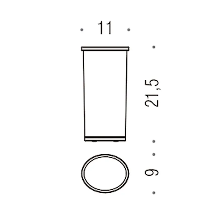 Land ricambio contenitore porta scopino cromato codice prod: B28560CR-VAN product photo