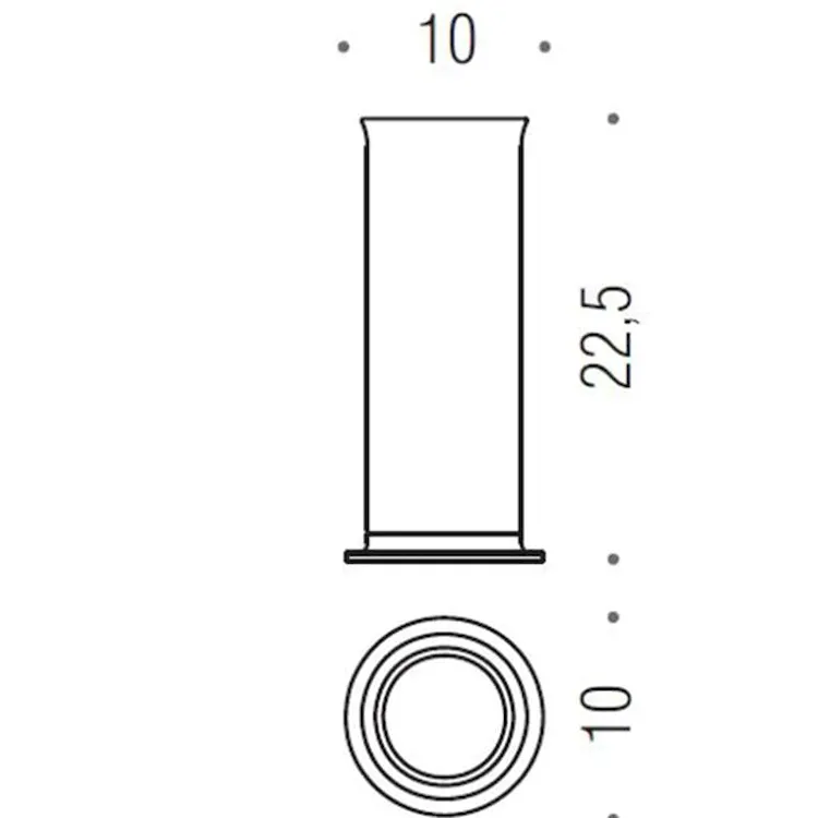 Link ricambio vetro porta scopino da appoggio cromato in vetro acidato naturale codice prod: B24560CR-VAN product photo