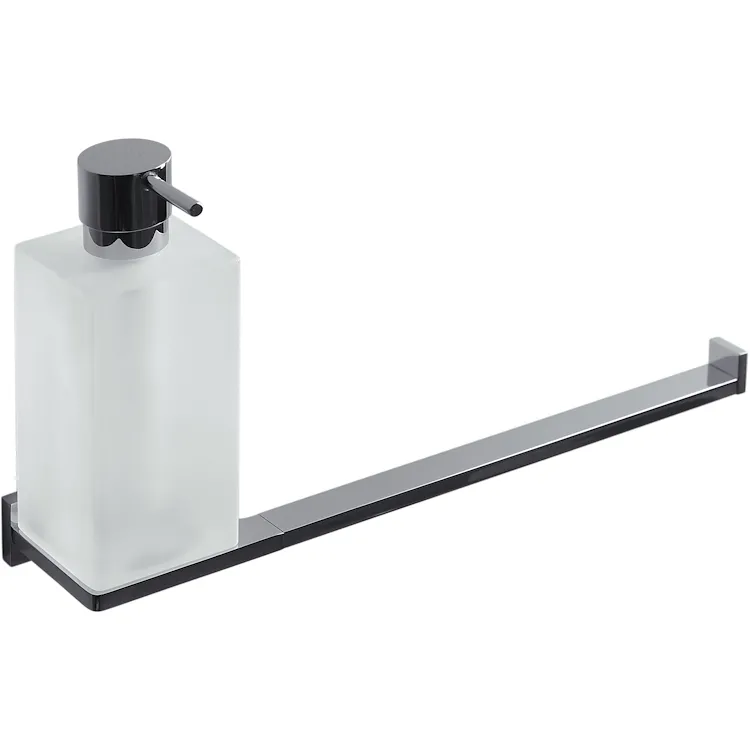 Look dispenser sapone con porta salviette 32 cm sinistra cromato codice prod: B16740CR-VAN product photo
