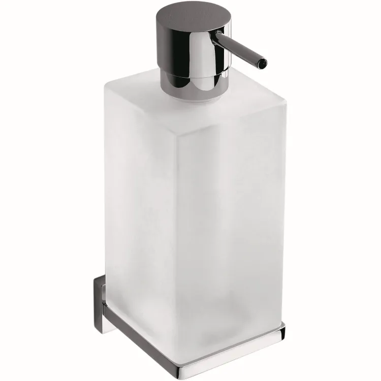 Look dispenser sapone vetro acidato naturale cromato codice prod: B93160CR-VAN product photo