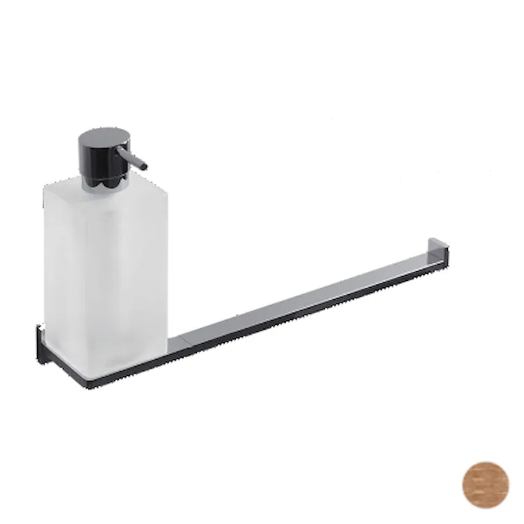 Look dosatore sapone porta salviette 32 cm vetro acidato naturale vintage opaco codice prod: B16740VM-VAN product photo