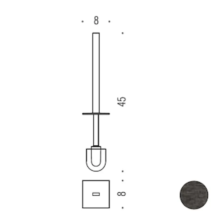 Look manico con ciuffo grafite opaco codice prod: B16580GM product photo