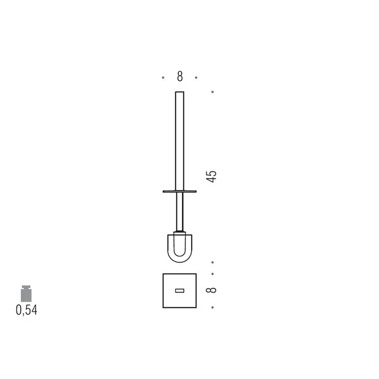 Look manico con ciuffo ricambio cromato codice prod: B16580CR product photo