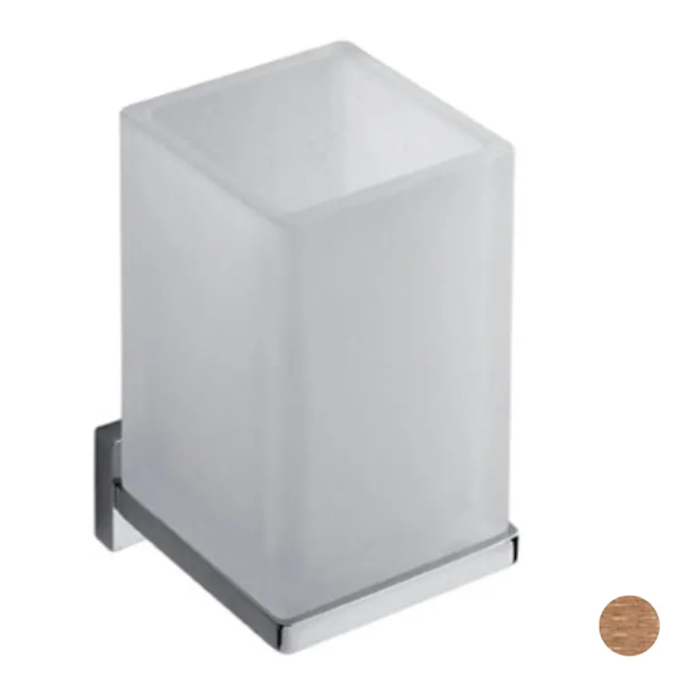 Look porta bicchiere a parete vetro acidato naturale vintage opaco codice prod: B16020VM-VAN product photo