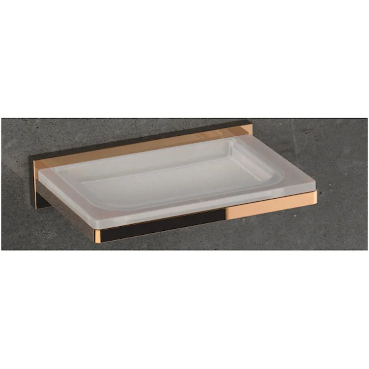 Look porta sapone a parete vetro acidato naturale vintage codice prod: B16010VL-VAN product photo