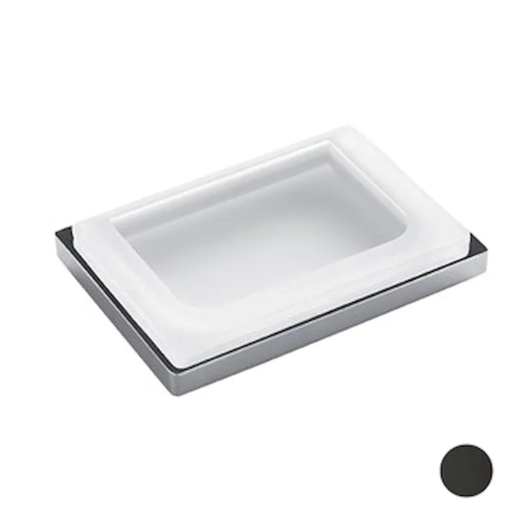 Look porta sapone da appoggio vetro satinato grafite codice prod: B16400GL-VAN product photo