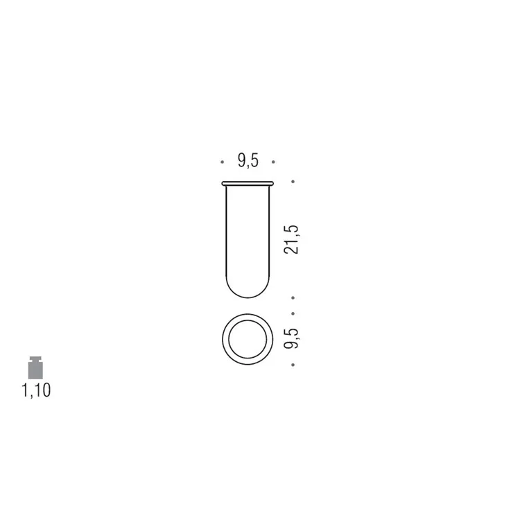 Luna/Mel&ograve; contenitore interno per porta scopino vetro satinato codice prod: B01560-VAN product photo