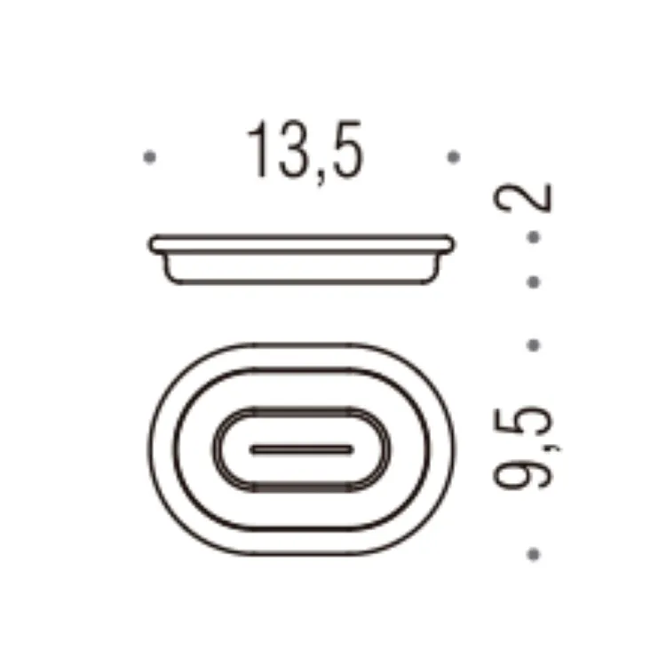 Luna ricambio bacinella per porta sapone satinato codice prod: b01510-van product photo