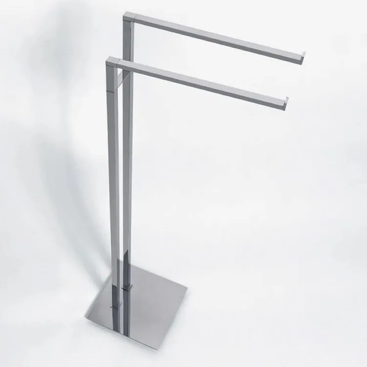 Miniq piantana con porta salviette a 2 bracci cromata codice prod: B50380CR product photo