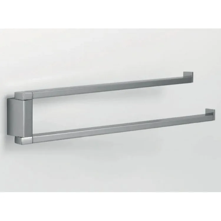 Miniq porta salviette doppio 33 cm a snodo cromato codice prod: B50120CR product photo