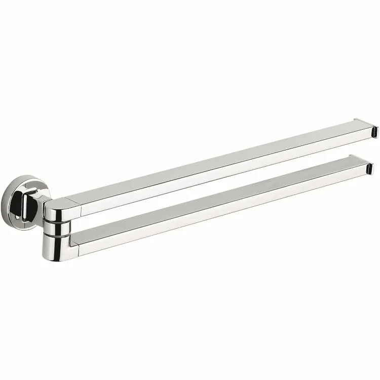 Nordic porta salviette doppio 35,5 cm a snodo cromato codice prod: b52120cr product photo