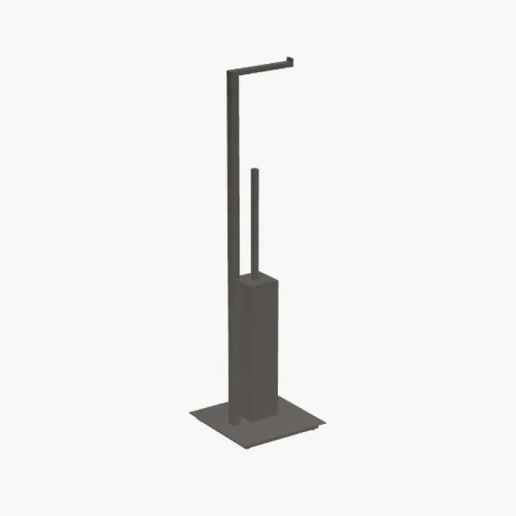 Piantana porta rotolo e scopino Zirconium da appoggio serie Miniq codice prod: B50180HPS1 product photo
