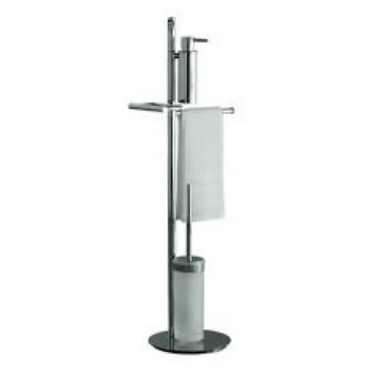 Planets piantana con porta salviette, portasapone e portascopino cromata codice prod: B98490CR product photo