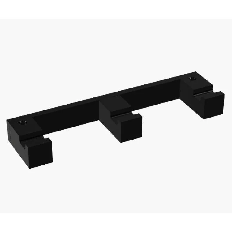 Porta abiti triplo Nero opaco serie Miniq codice prod: BCD137-NM product photo
