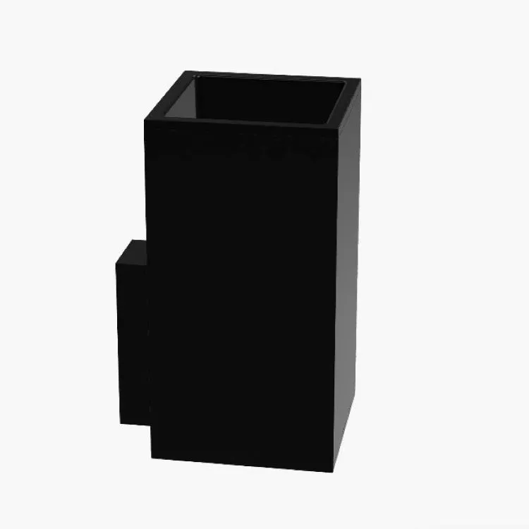 Porta bicchiere nero opaco serie Miniq codice prod: B50020NM product photo