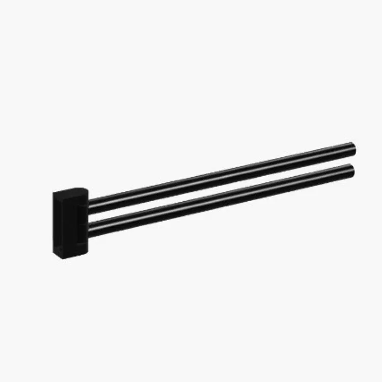 Porta salviette Nero Opaco doppio snodo serie Mini codice prod: B40120NM product photo
