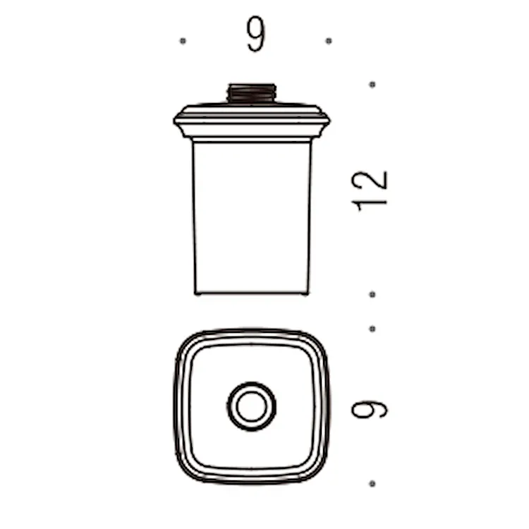 Portofino contenitore per dispenser sapone vetro acidato naturale codice prod: B93690-VAN product photo