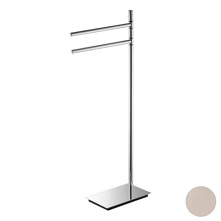 Square piantana con porta salviette a 2 bracci zirconium codice prod: B99010HPS1 product photo